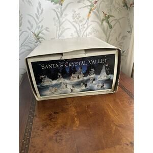 Vintage 1996 Figi Graphics Santa's Crystal Village Light Up Christmas Figurine